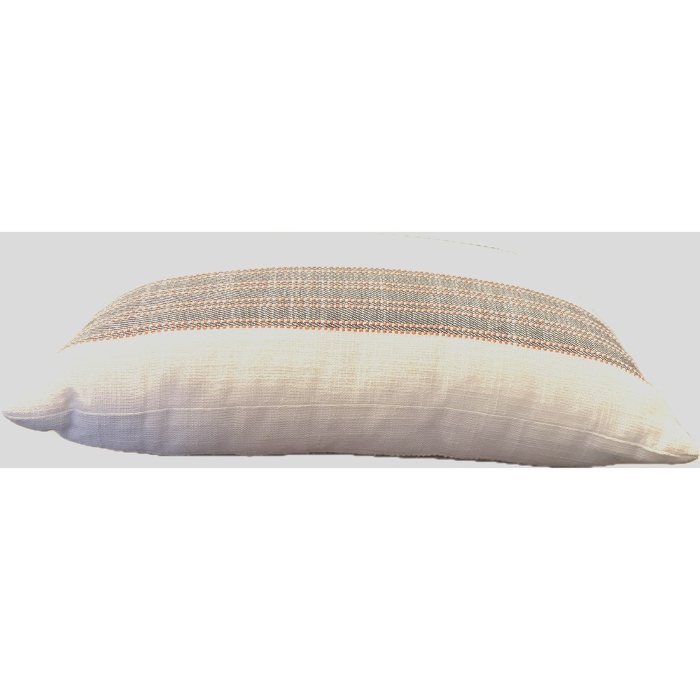 Linen pillow Hearth & Hand™ with Magnolia cream w/ black & red-orange stripe - Picture 2 of 5